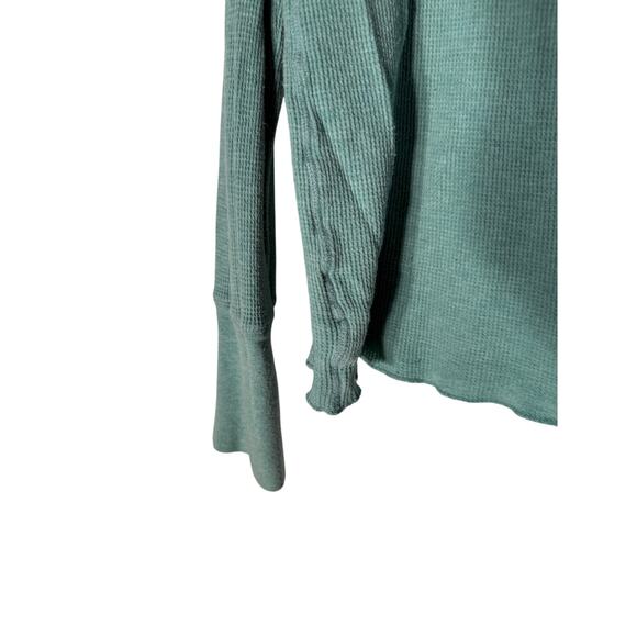 American Eagle Min0t Green Vintage Waffle Henley Women's Fitted XL - Picture 12 of 12